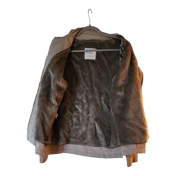 VTG London Fog Men's 40 Reg Brown Removable Faux Fur Lined Zip Up Byron Jacket - Picture 3 of 16